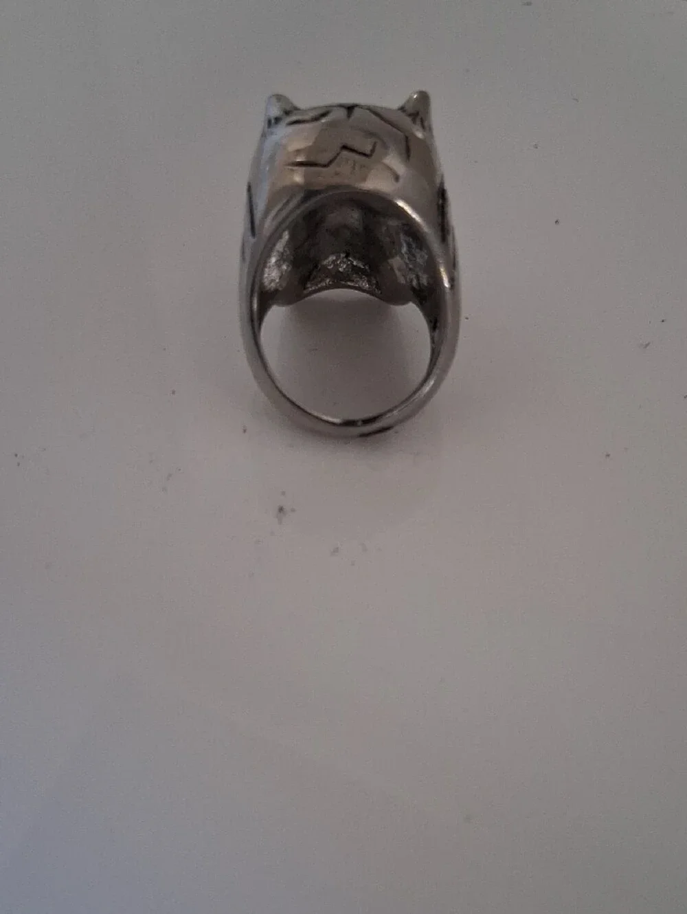 Skull Ring with Red Eye Accents - Men's Accessory 316L Surgical Steel